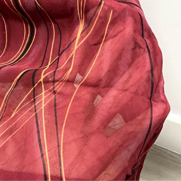 Forever 21 A line skirt sz L Rust red sheer Vintage new with tags Dark Academia - Picture 8 of 13